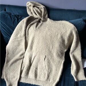 Fashion Nova Tan Fuzzy Hoodie Sweatshirt XL